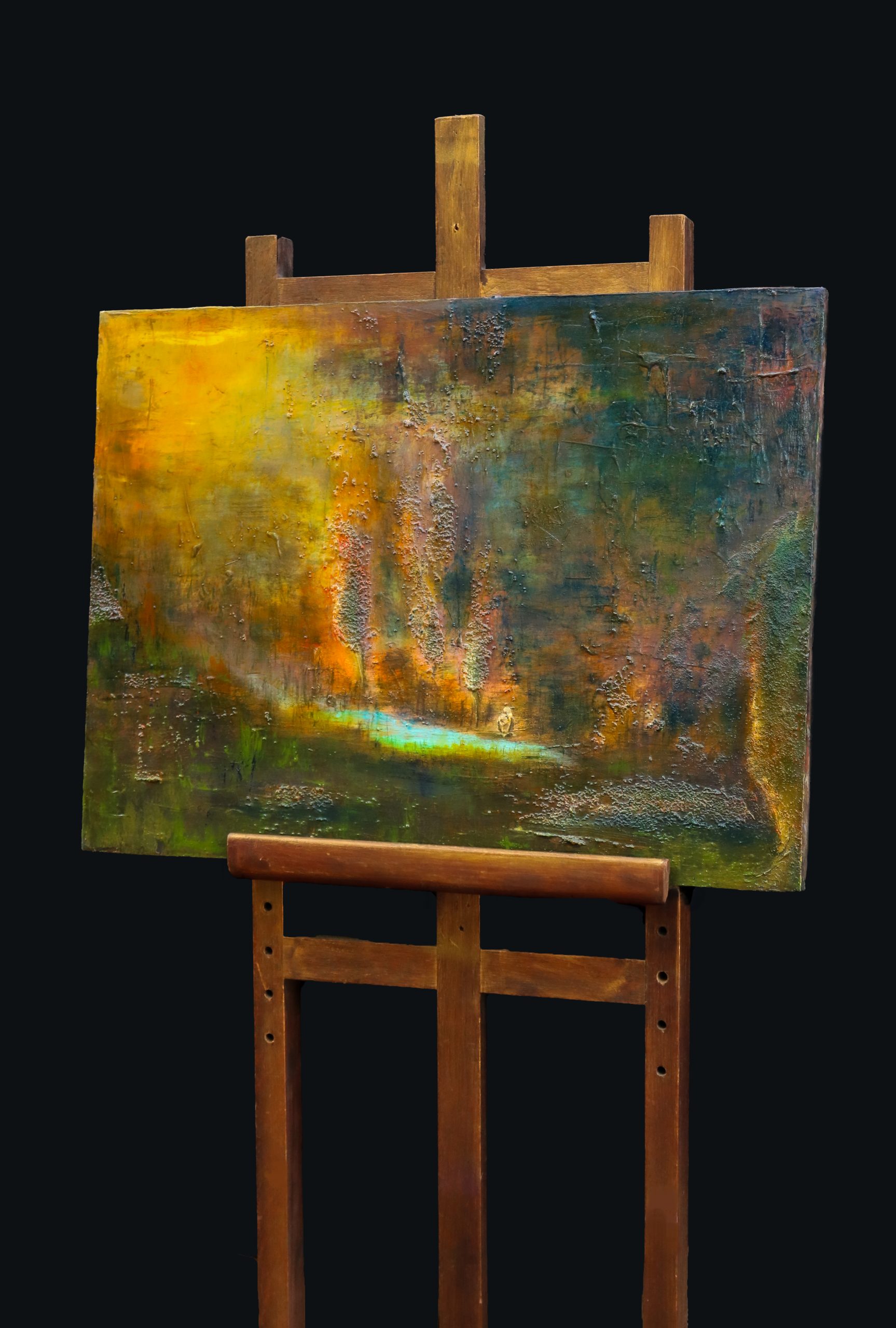 Au crépuscule, lorsque les cieux s’illuminent d’une lumière ancestrale,

deux êtres se tiennent à l’aube de l’amour et du destin.

Dans ce jardin sacré, l’innocence respire et la création retient son souffle; 